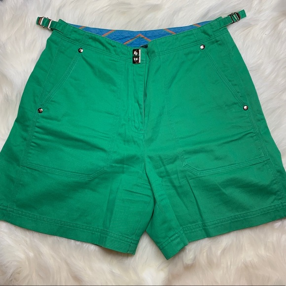 High Waisted Green Shorts - Picture 1 of 9